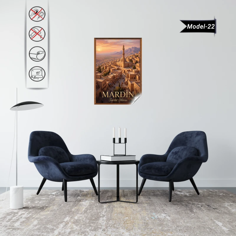 Türkiye İller Tablo - Poster Mardin (Model-22)