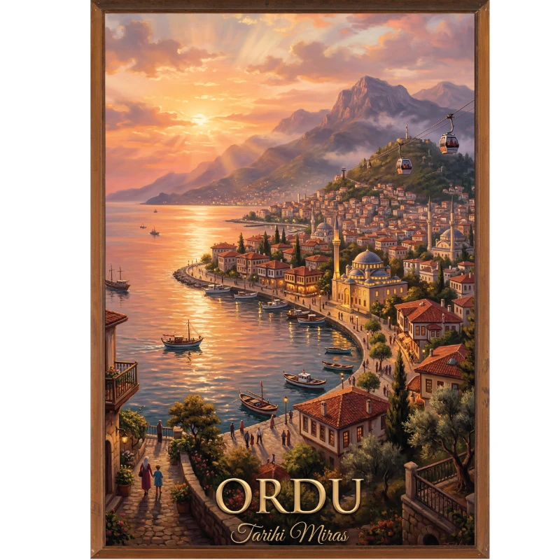 Türkiye İller Tablo - Poster Ordu (Model-25)