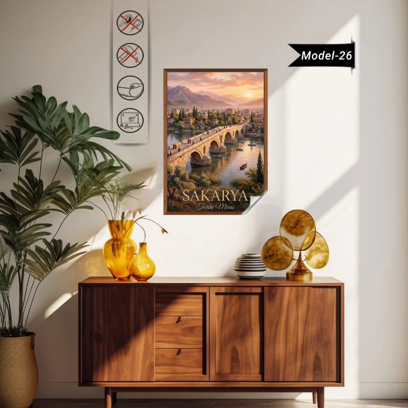 Türkiye İller Tablo - Poster Sakarya (Model-26)