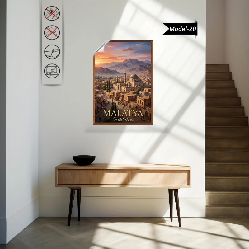 Türkiye İller Tablo - Poster Malatya (Model-20)