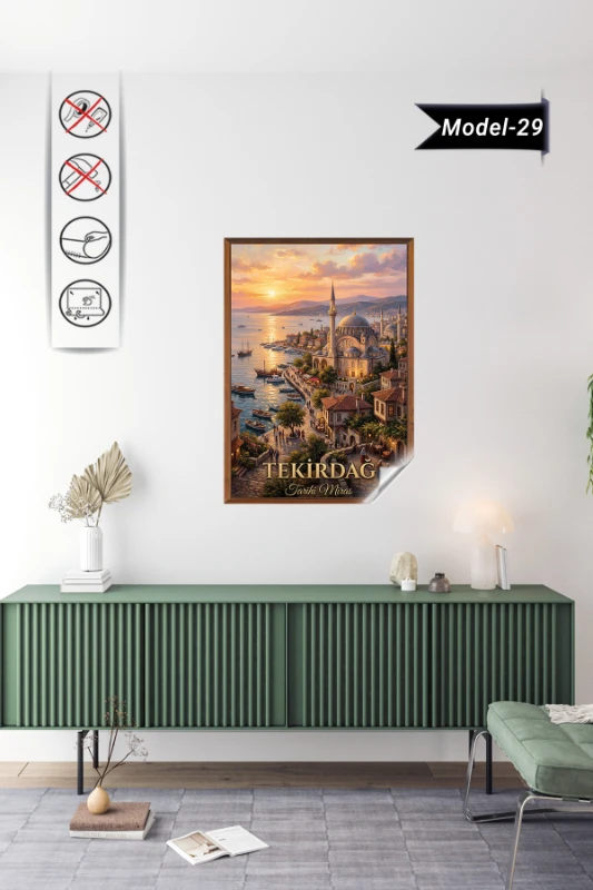 Türkiye İller Tablo - Poster Tekirdağ (Model-29)