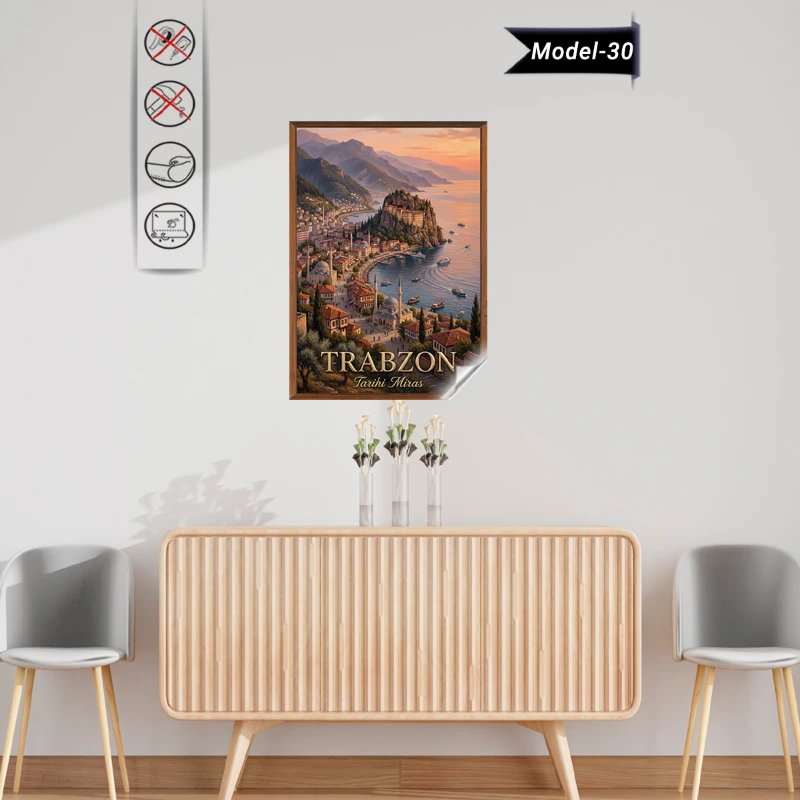 Türkiye İller Tablo - Poster Trabzon (Model-30)