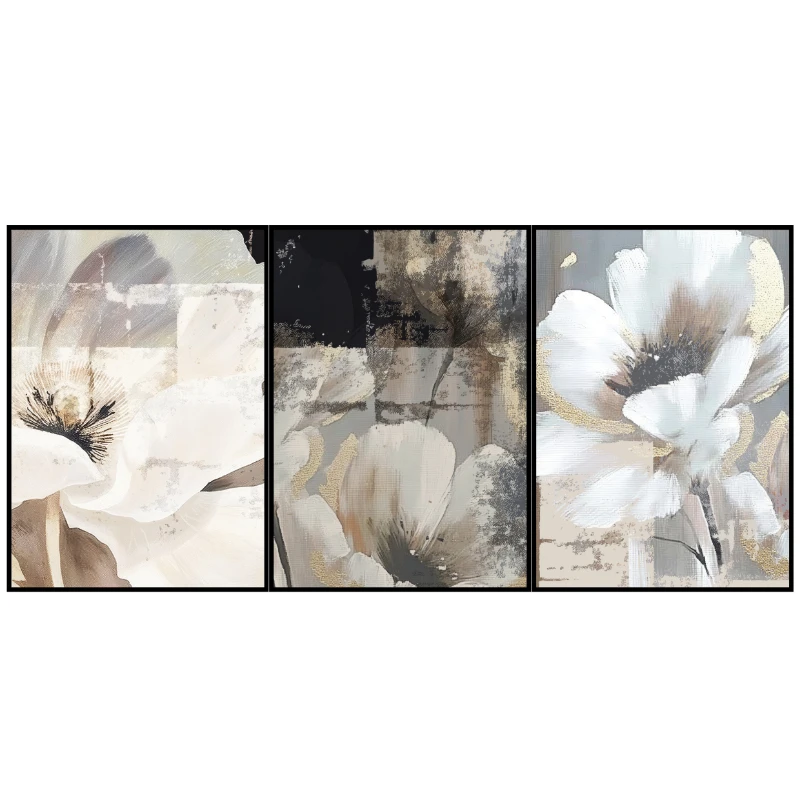 Statik Tutunma Özellikli Tablo - Poster Çiçek (Model- 77)