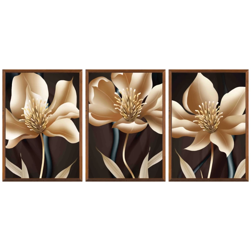 Statik Tutunma Özellikli Tablo - Poster Çiçek (Model- 28) (50X70)