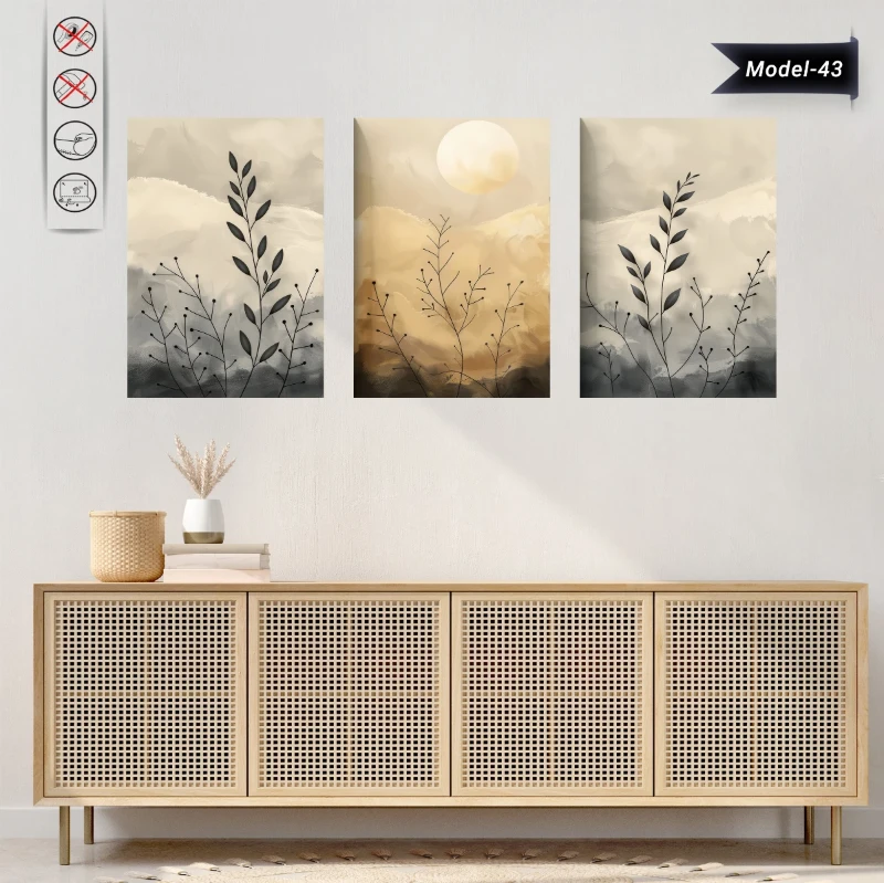 Statik Tutunma Özellikli Tablo - Poster Çiçek (Model- 43) (50X70)