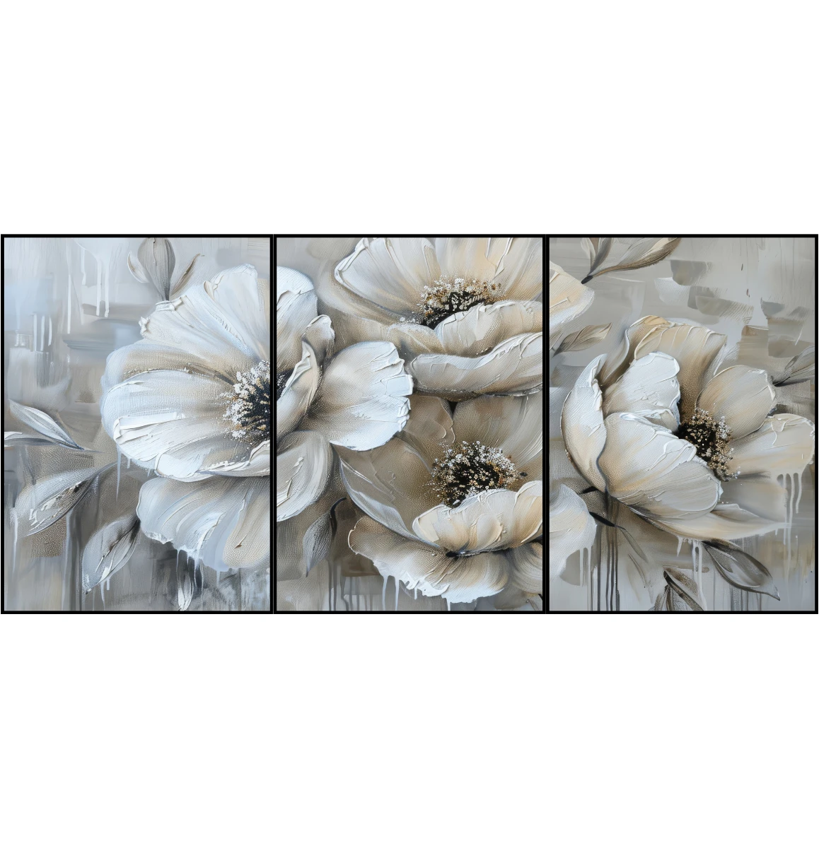 Statik Tutunma Özellikli Tablo - Poster Çiçek (Model- 51) 