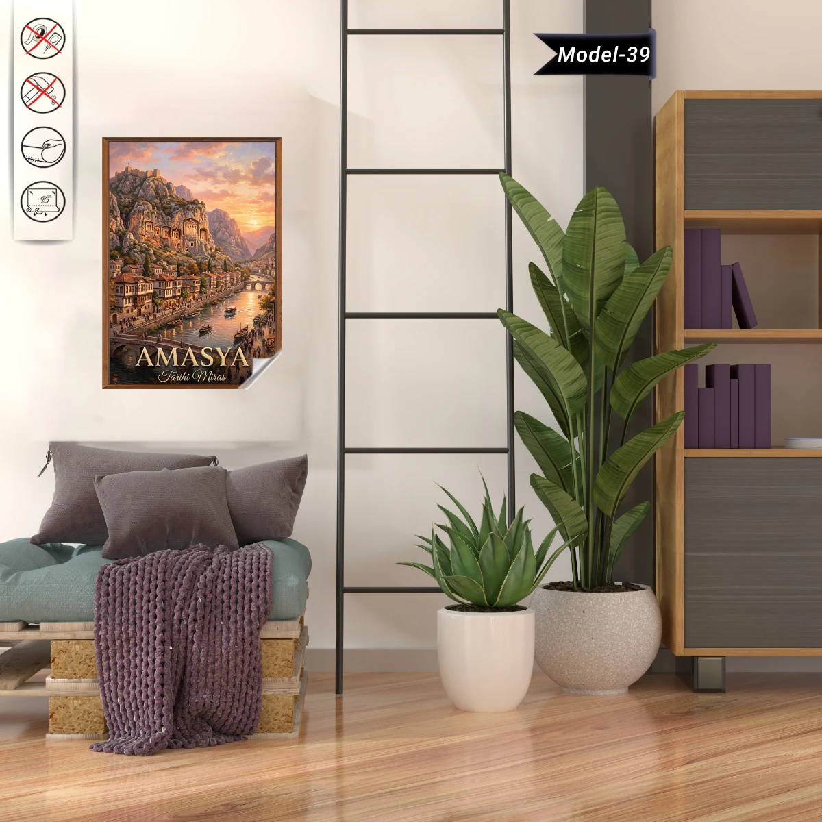 Türkiye İller Tablo - Poster Amasya (Model-39)