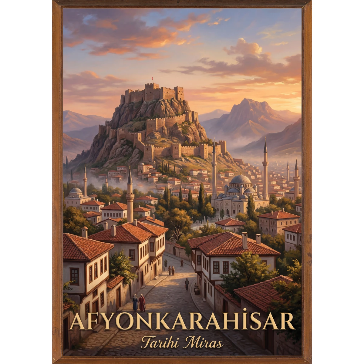 Türkiye İller Tablo - Poster Afyonkarahisar (Model-38) 