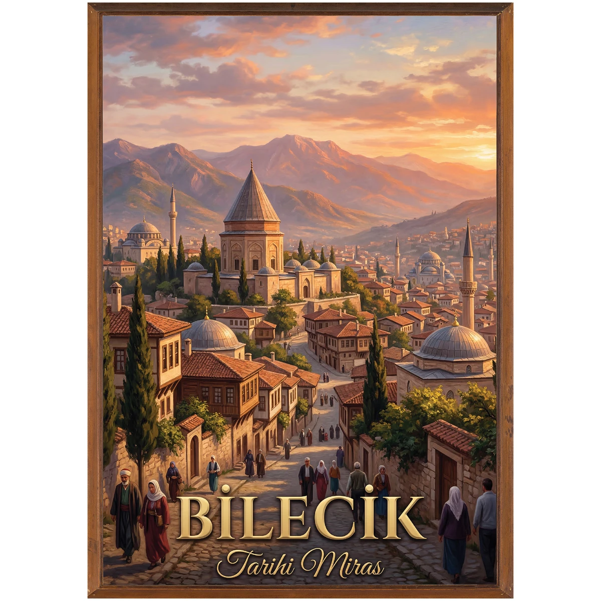 Türkiye İller Tablo - Poster Bilecik (Model-46) 