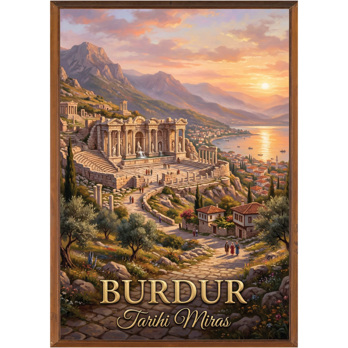 Türkiye İller Tablo - Poster Burdur (Model-49) 