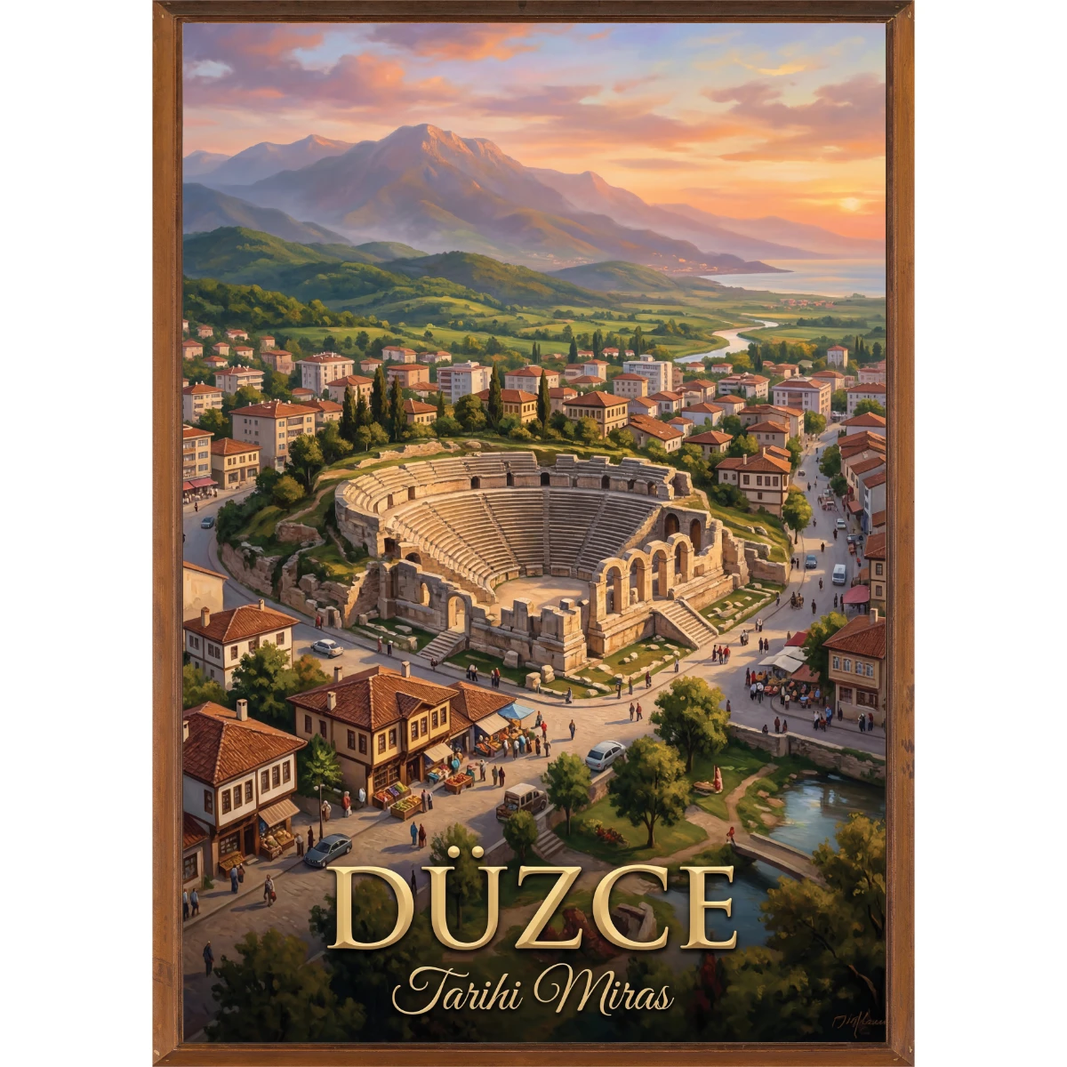 Türkiye İller Tablo - Poster Düzce (Model-55) 