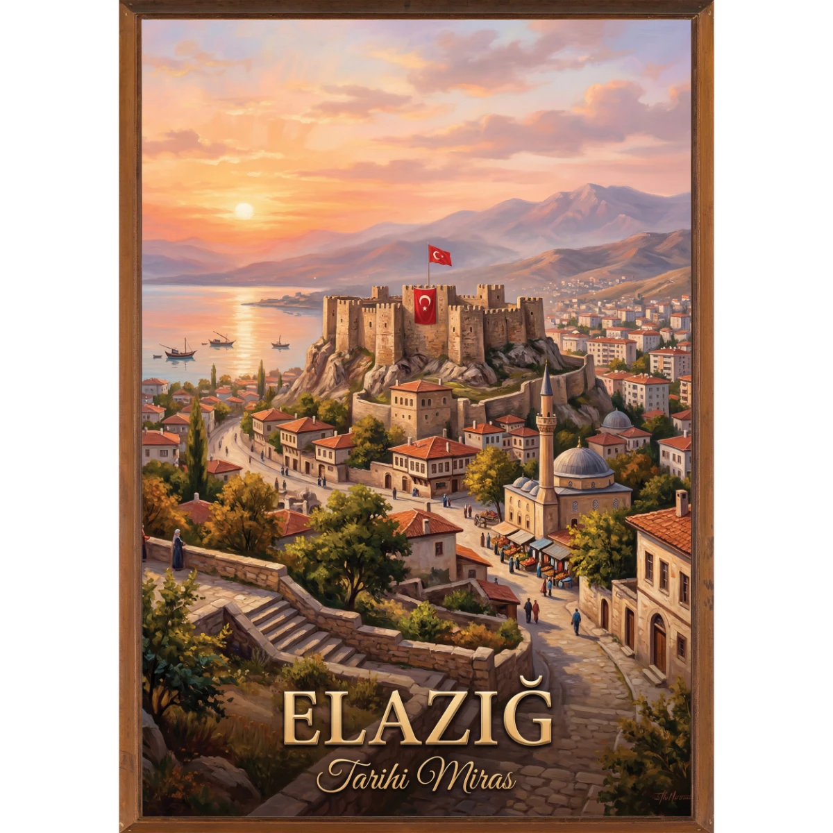 Türkiye İller Tablo - Poster Elazığ (Model-58) 