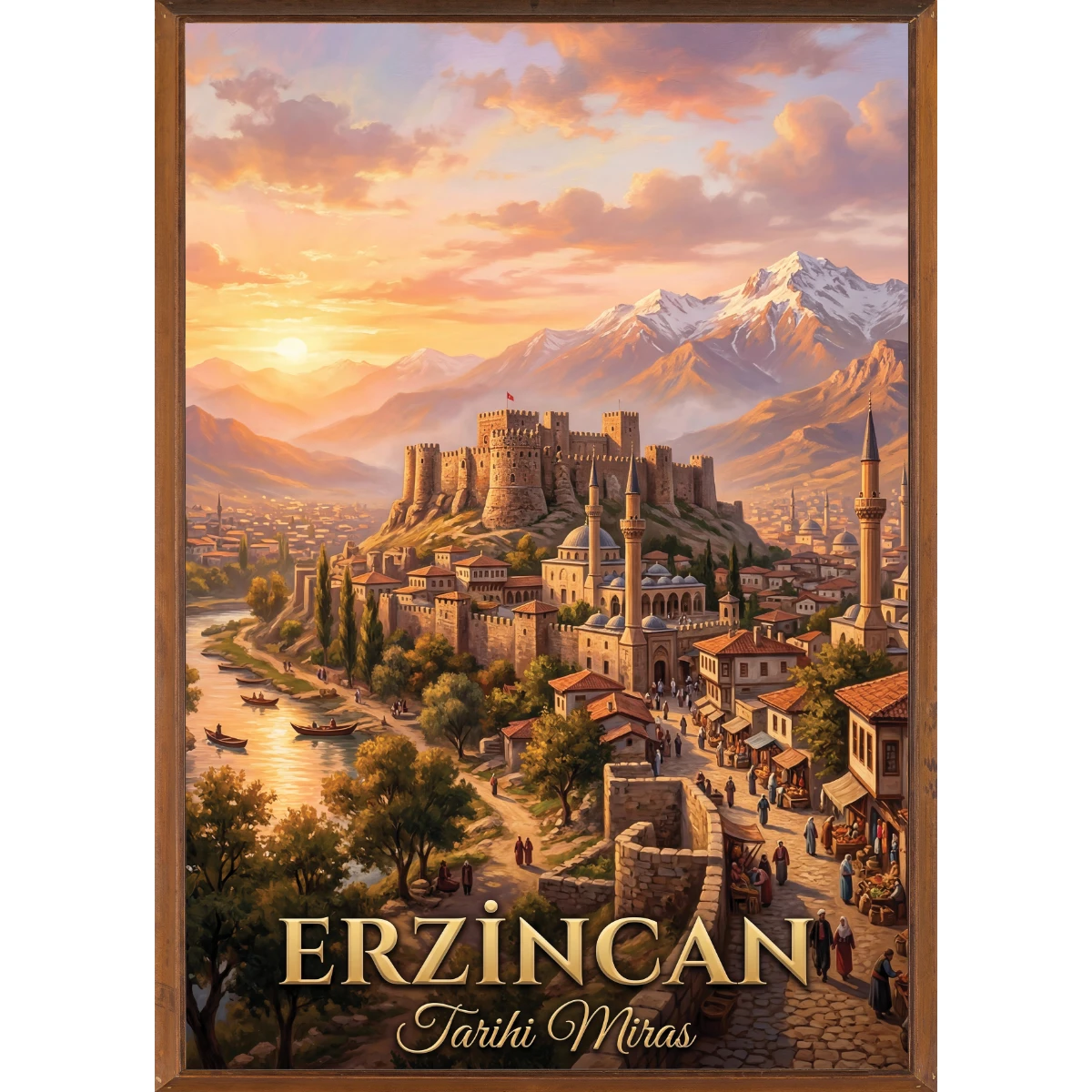 Türkiye İller Tablo - Poster Erzincan (Model-56) 