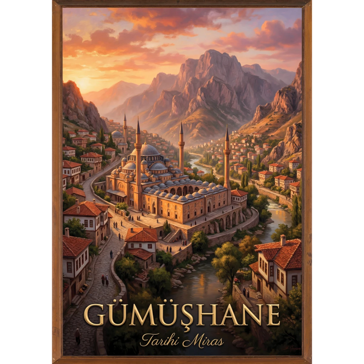 Türkiye İller Tablo - Poster Gümüşhane (Model-59) 