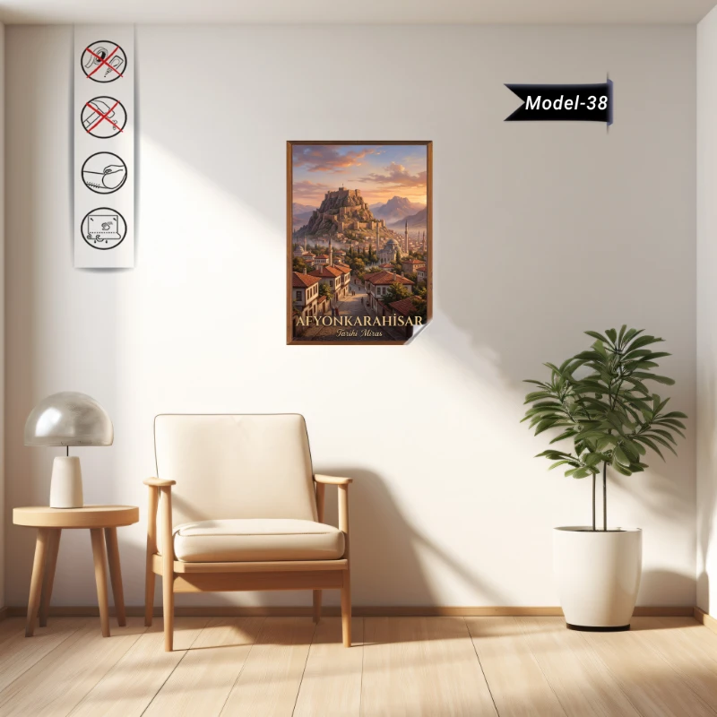 Türkiye İller Tablo - Poster Afyonkarahisar (Model-38)