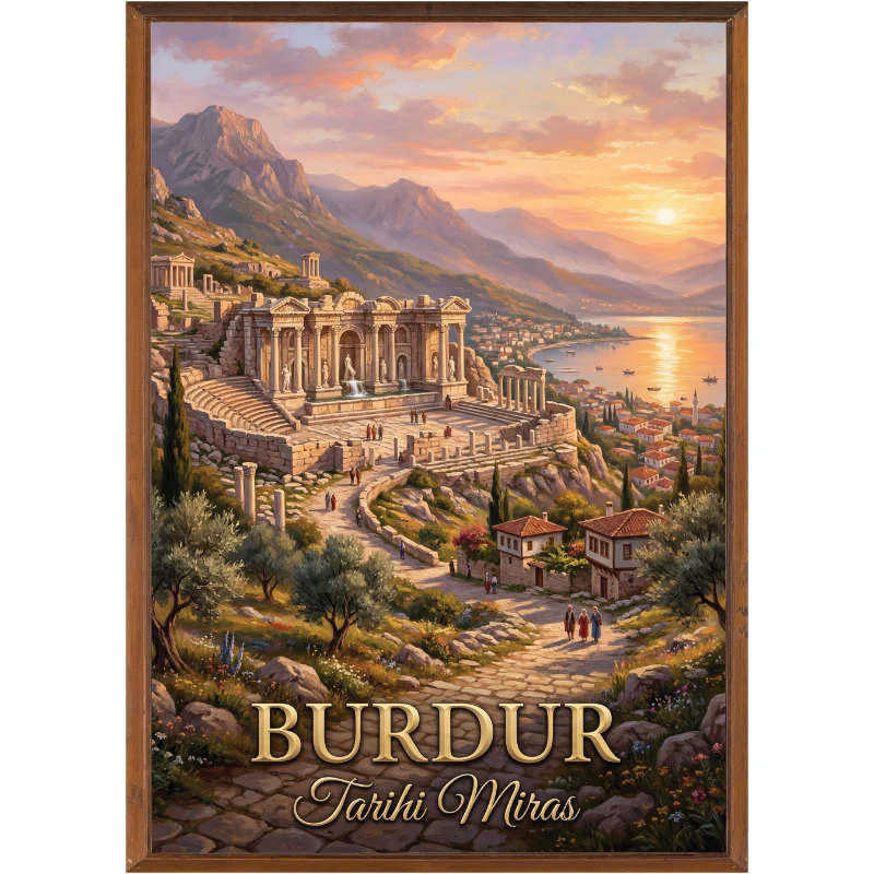 Türkiye İller Tablo - Poster Burdur (Model-49)