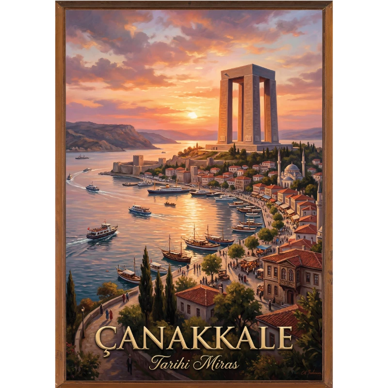 Türkiye İller Tablo - Poster Çanakkale (Model-51)
