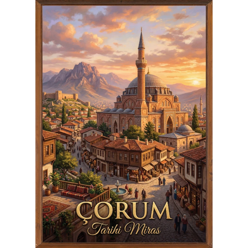 Türkiye İller Tablo - Poster Çorum (Model-53)