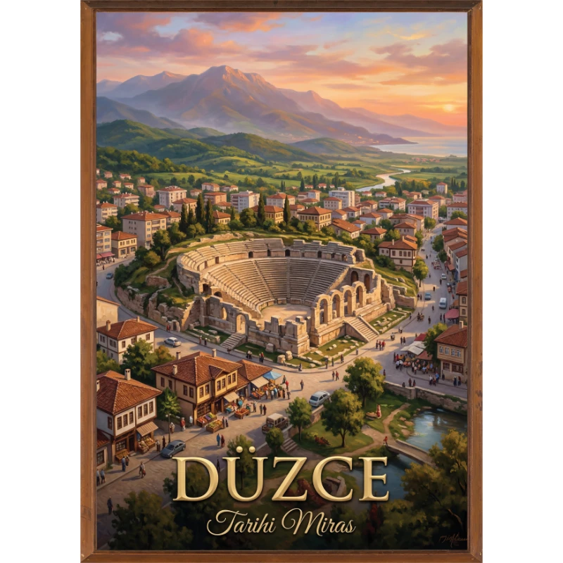 Türkiye İller Tablo - Poster Düzce (Model-55)