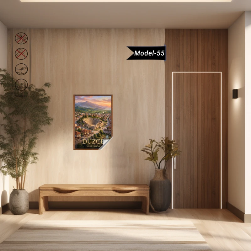 Türkiye İller Tablo - Poster Düzce (Model-55)