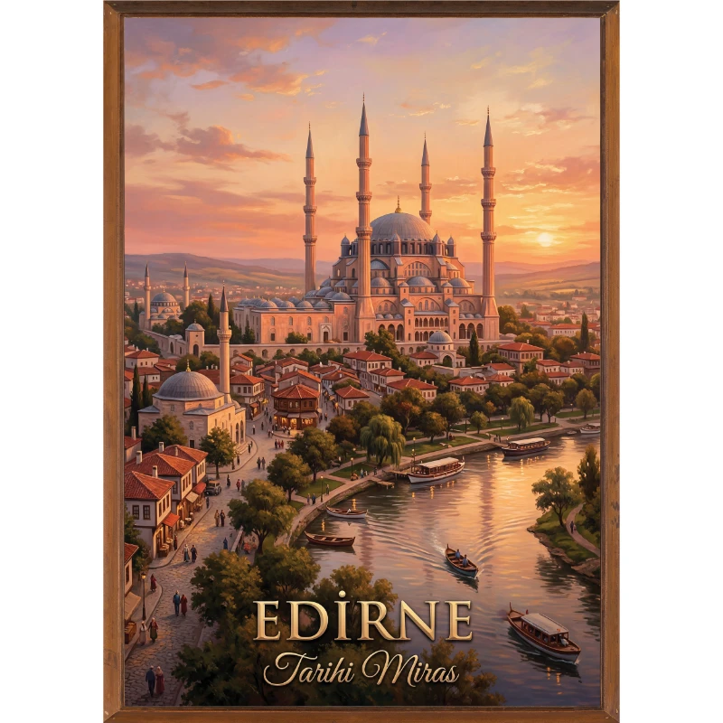 Türkiye İller Tablo - Poster Edirne (Model-57)