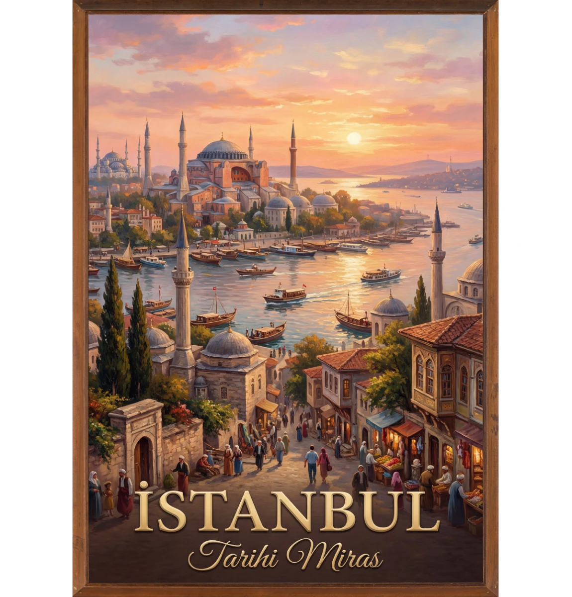 Türkiye İller Tablo - Poster İstanbul (Model-5) 