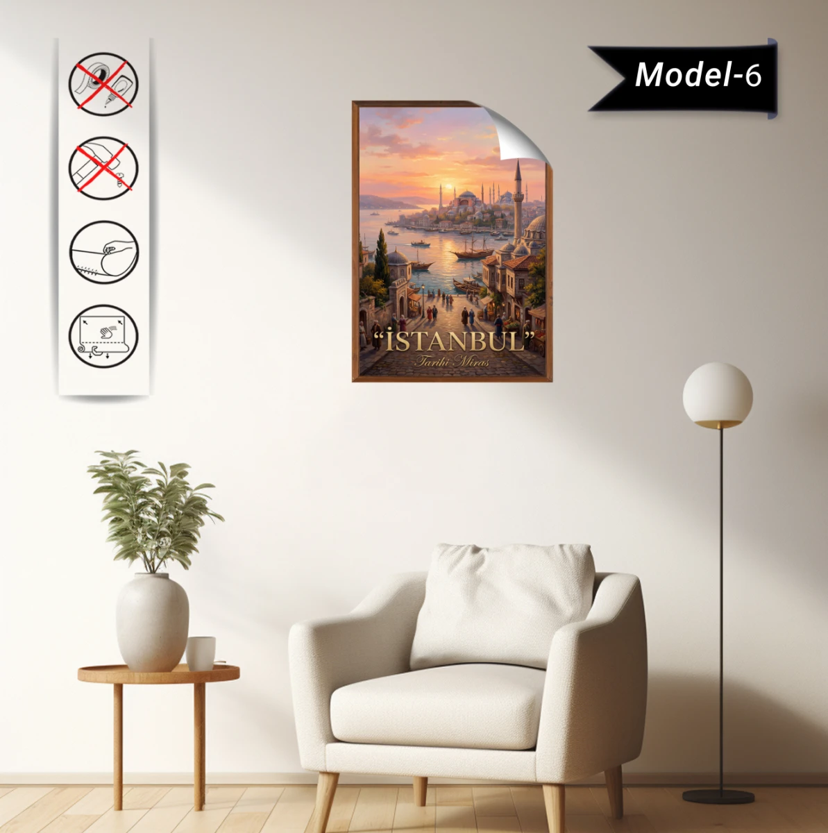 Türkiye İller Tablo - Poster İstanbul (Model-6)