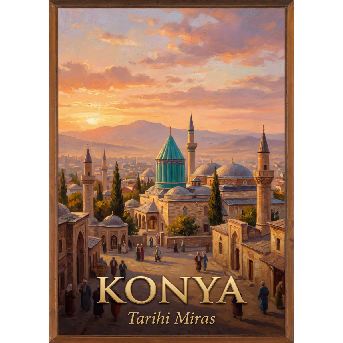 Türkiye İller Tablo - Poster Konya (Model-11) 