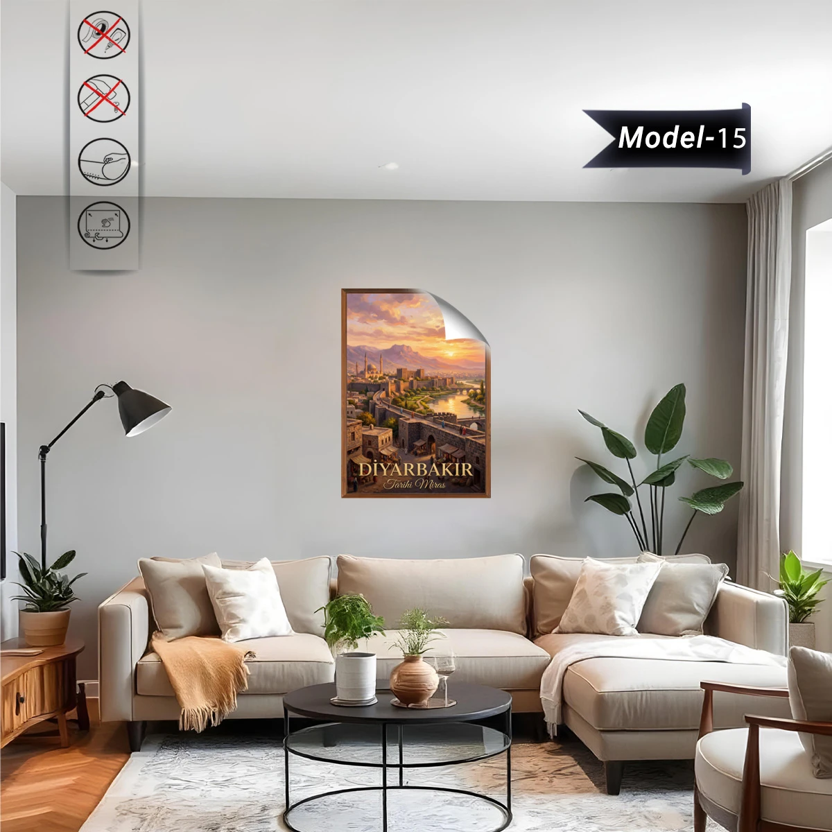 Türkiye İller Tablo - Poster Diyarbakır (Model-15)