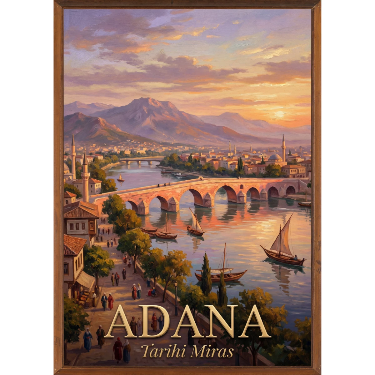 Türkiye İller Tablo - Poster Adana (Model-13) 