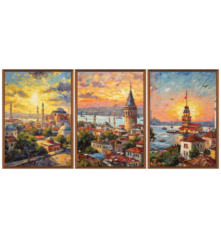 Türkiye İller Tablo - Poster İstanbul  (Model- 1)