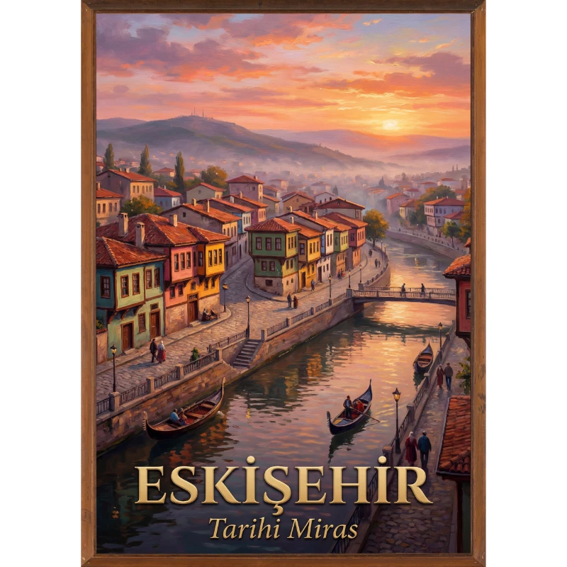 Türkiye İller Tablo - Poster Eskişehir (Model-16)