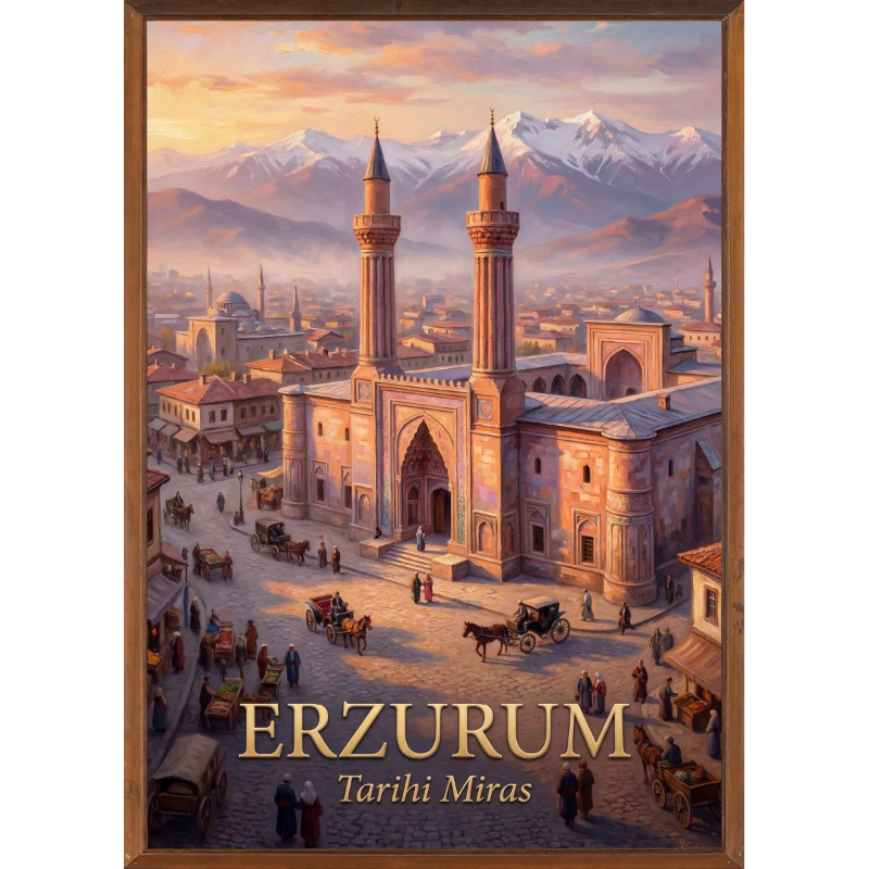 Türkiye İller Tablo - Poster Erzurum (Model-17)