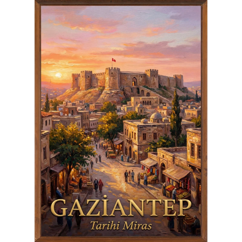 Türkiye İller Tablo - Poster Gaziantep (Model-18)