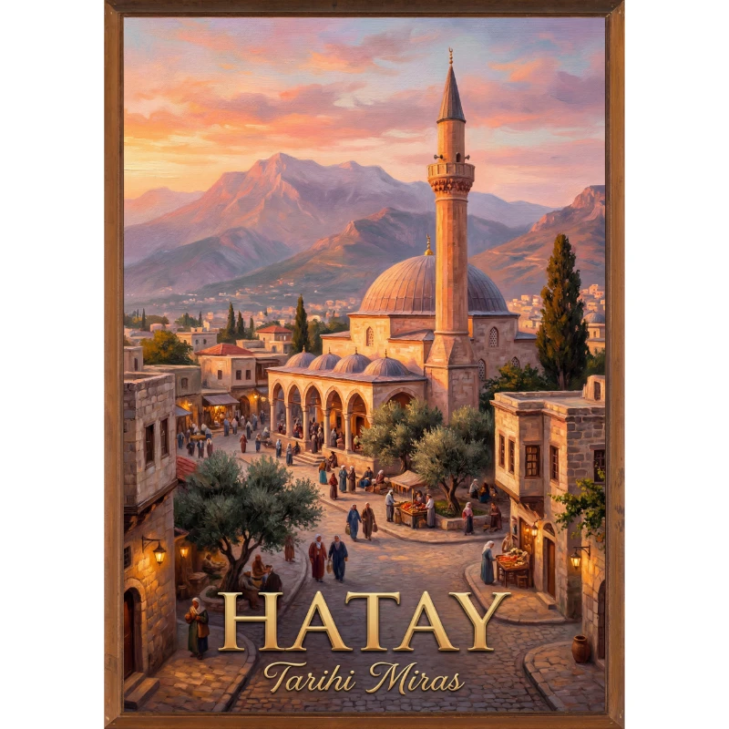 Türkiye İller Tablo - Poster Hatay (Model-12)