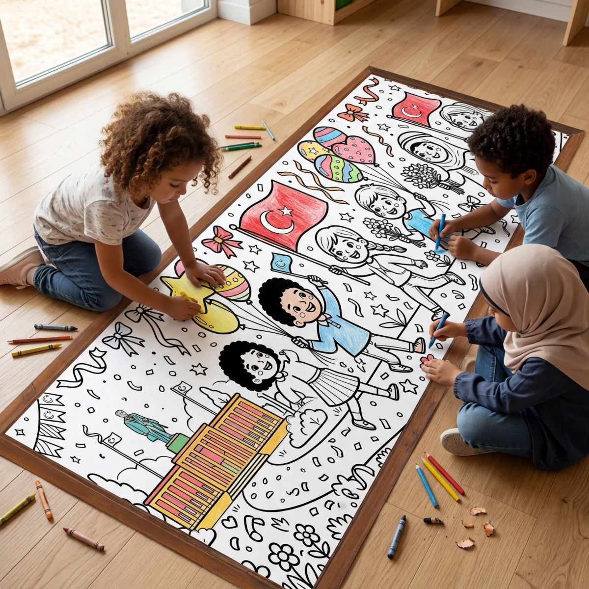 23 Nisan Boyama Kağıdı (Model -3)