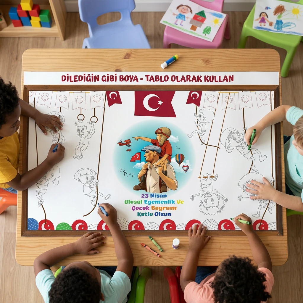 23 Nisan Boyama Kağıdı Tamamlama (Model -1)