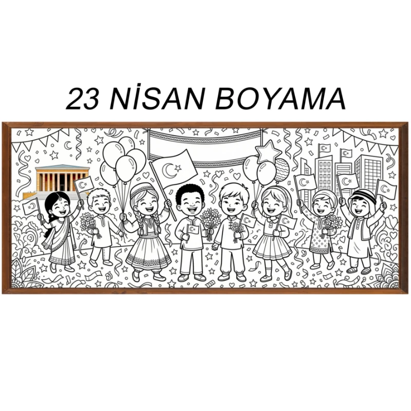 23 Nisan Boyama Kağıdı (Model -2)