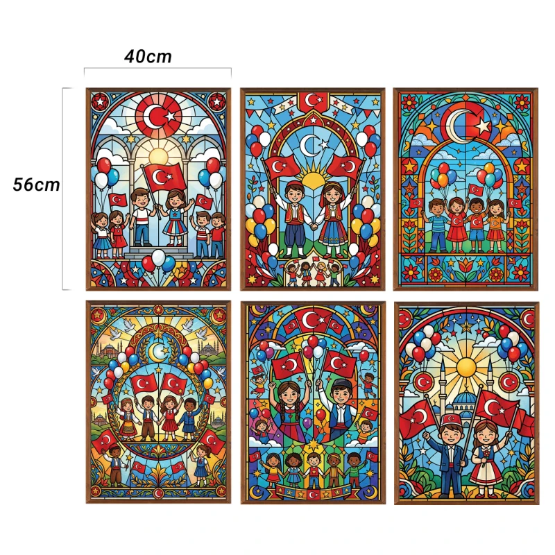 Statik Tutunma Özellikli 23 Nisan Tablo - Poster Özel Gün ( Model -19)