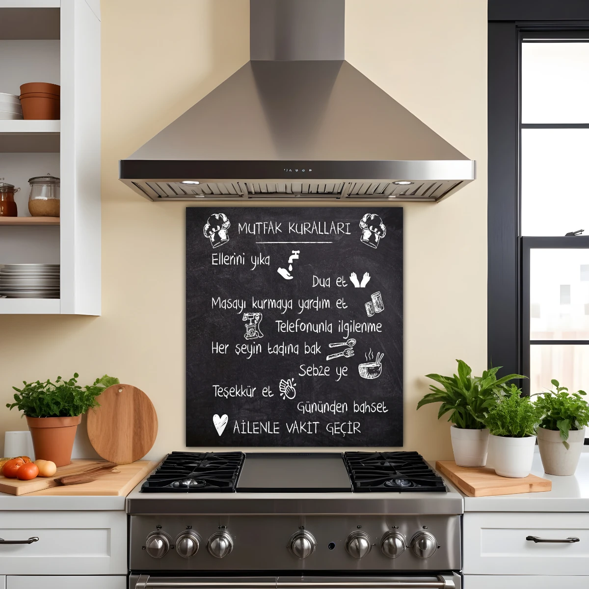 Yapışkanlı Ocak Arkası Kaplama (Model- 21)