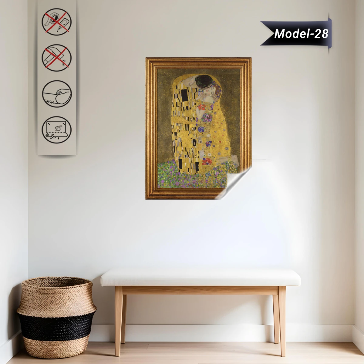 Öpücük Tablo - Poster Dünyaca Ünlü ( Model-28)