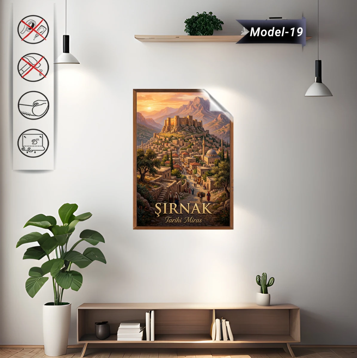 Türkiye İller Tablo - Poster Şırnak (Model-19)
