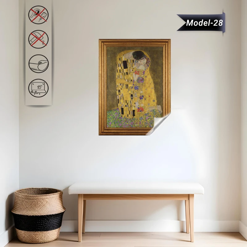 Öpücük Tablo - Poster Dünyaca Ünlü ( Model-28)