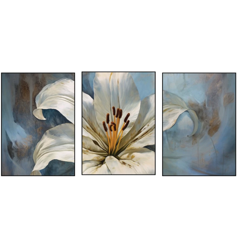 Statik Tutunma Özellikli Tablo - Poster Çiçek (Model- 83)