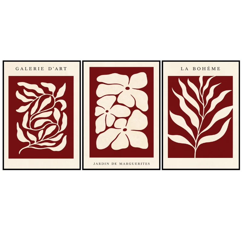 Statik Tutunma Özellikli Tablo - Poster Çiçek (Model- 84)