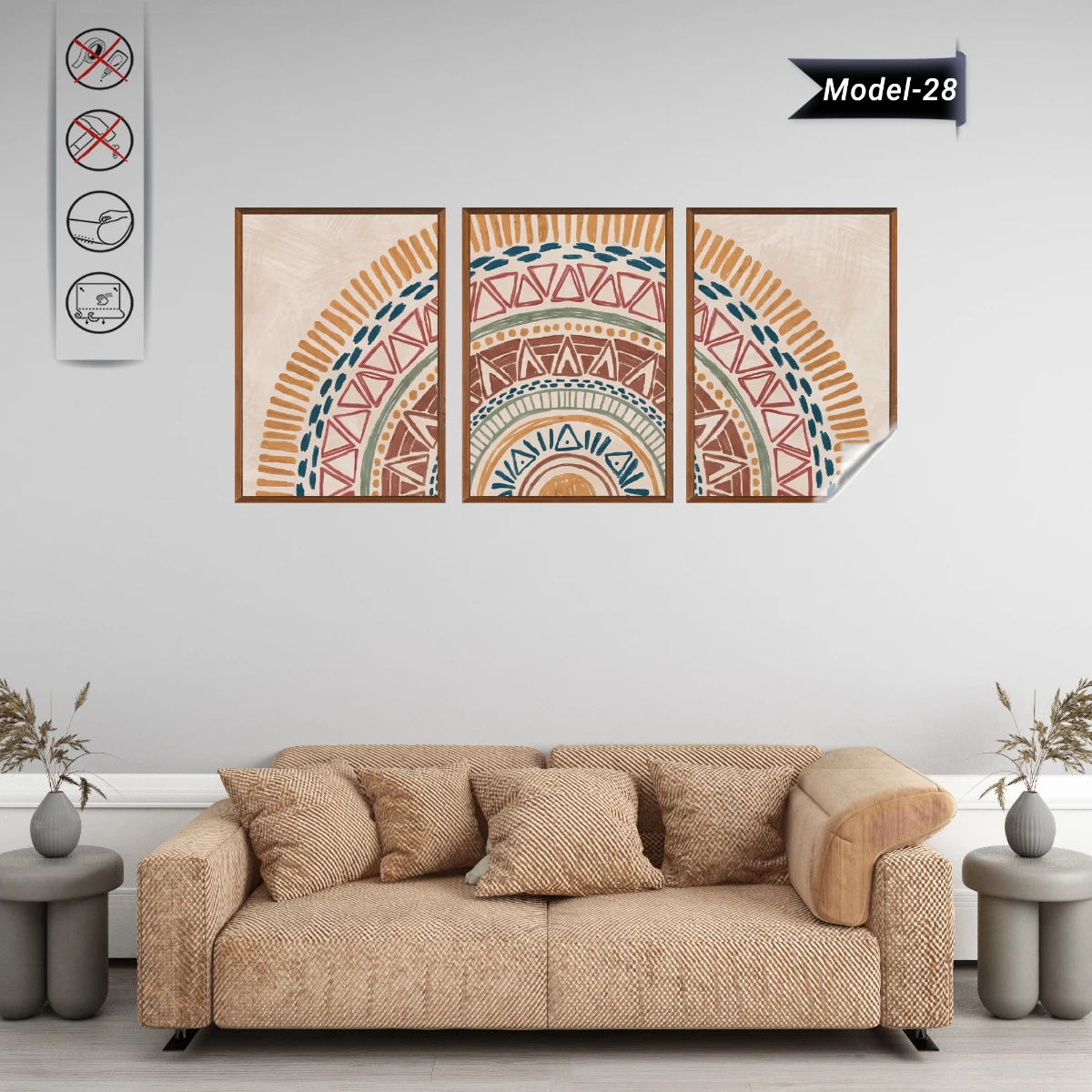 Statik Tutunma Özellikli Tablo - Poster Modern (Model- 28)