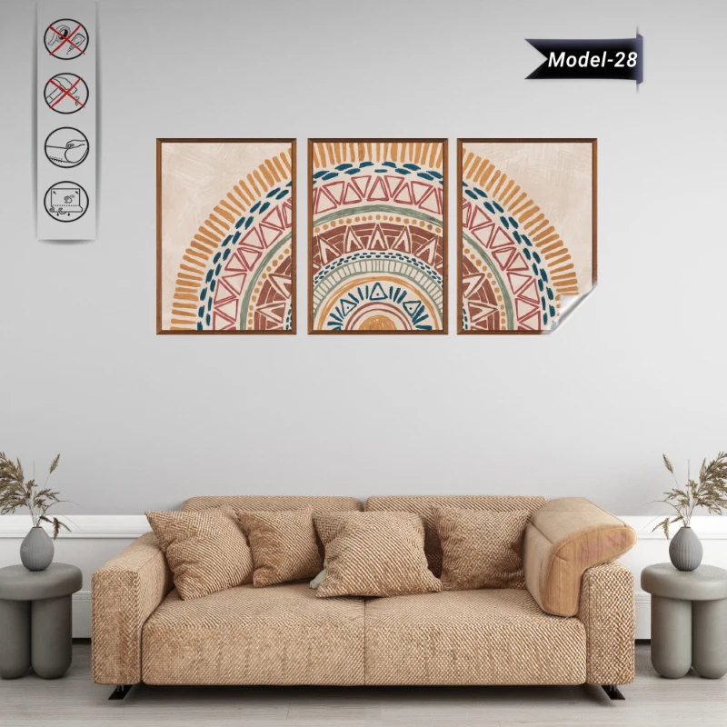 Statik Tutunma Özellikli Tablo - Poster Modern (Model- 28)