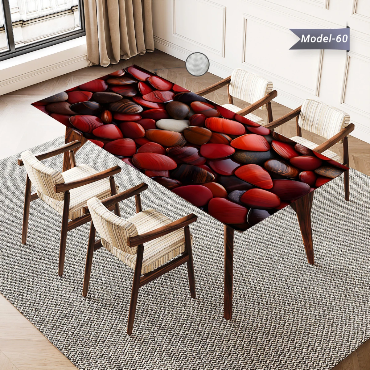 Yapışkanlı Desenli Masa - Sehpa Kaplama (Model- 60)