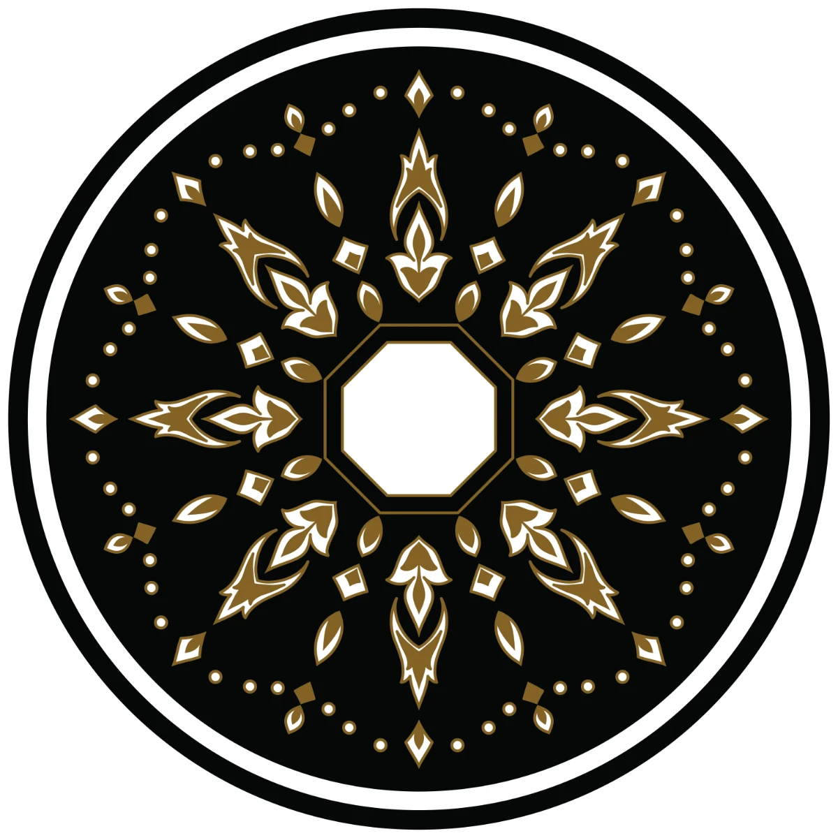 Yapışkanlı Desenli Yuvarlak Masa - Sehpa Kaplama (Model- 2) 