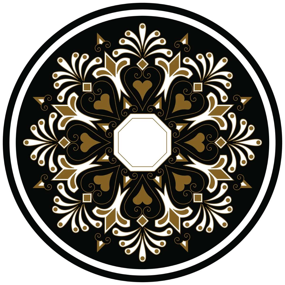 Yapışkanlı Desenli Yuvarlak Masa - Sehpa Kaplama (Model- 6) 